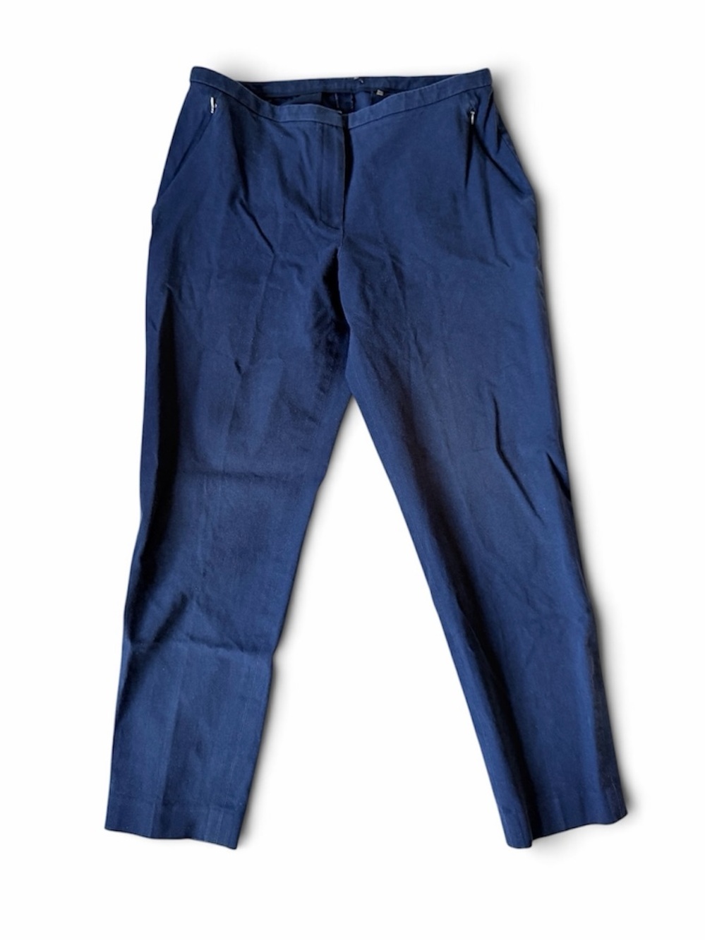 Marella Navy Blue Tailored tapered Ankle Pants Trousers US 10